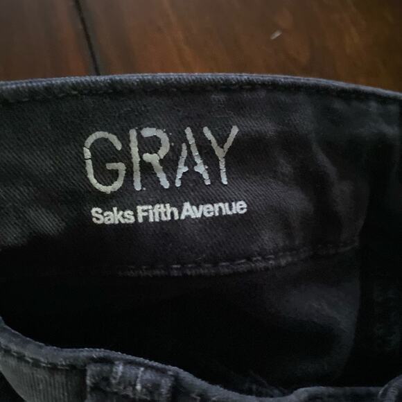 Gray Saks Fifth Ave Faded Designer Jeans Size 26 - Picture 5 of 12